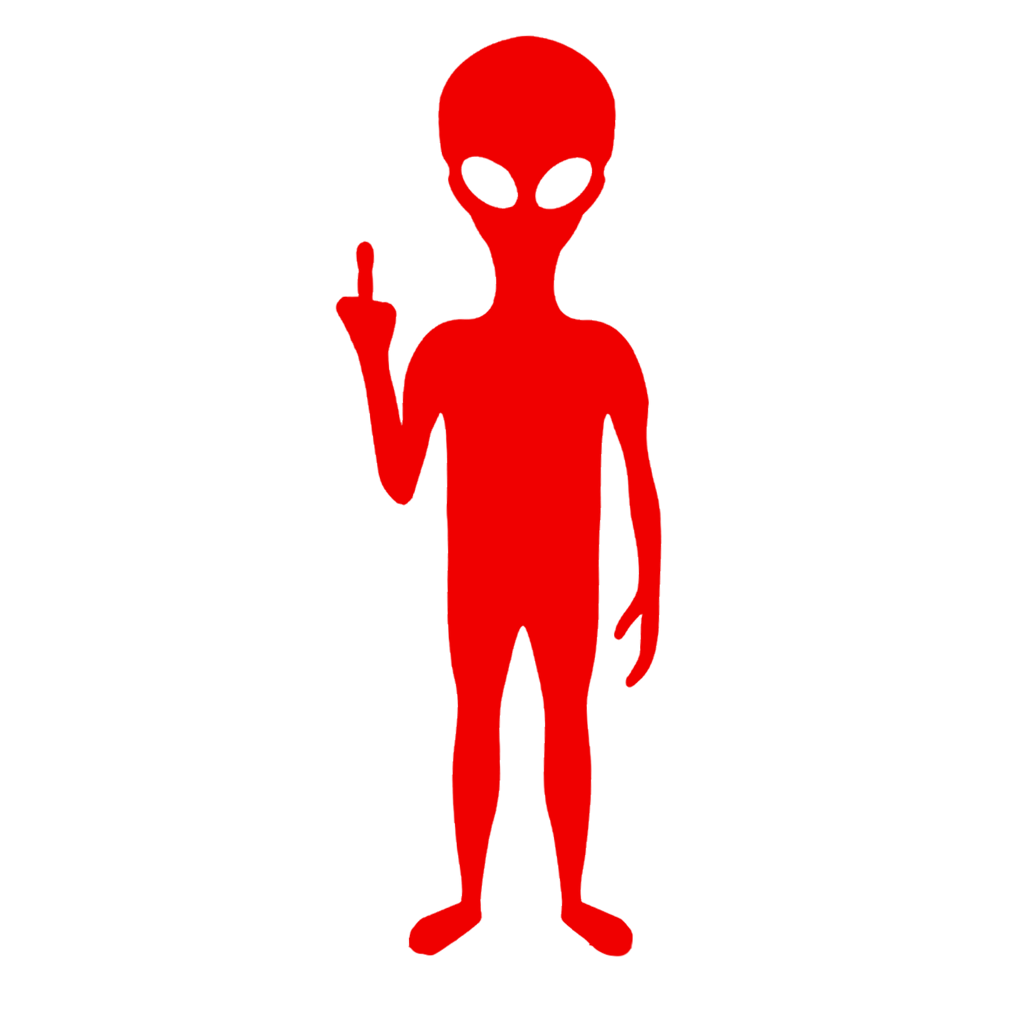 Alien Middle Finger Sticker