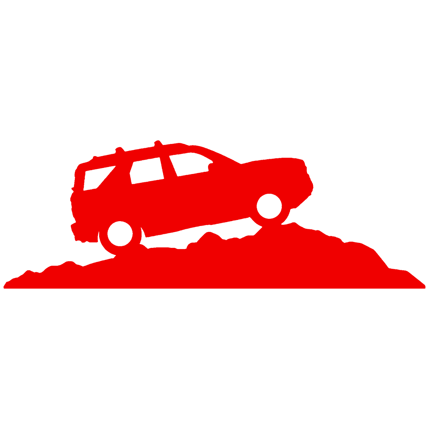 Windshield on Hill Sticker