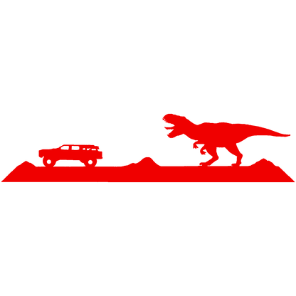 Jurassic Car Chase Sticker