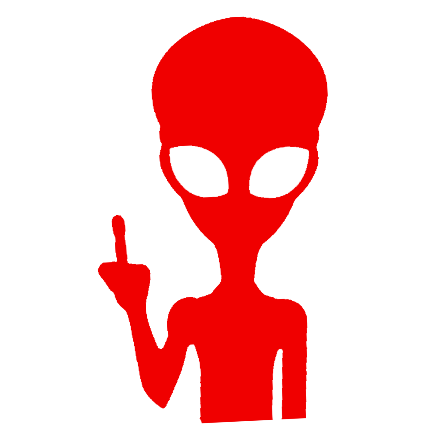 Alien Says No – UFO Vinyl Sticker