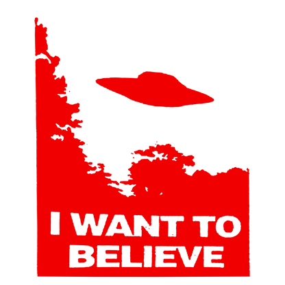 I Want to Believe – UFO Sticker