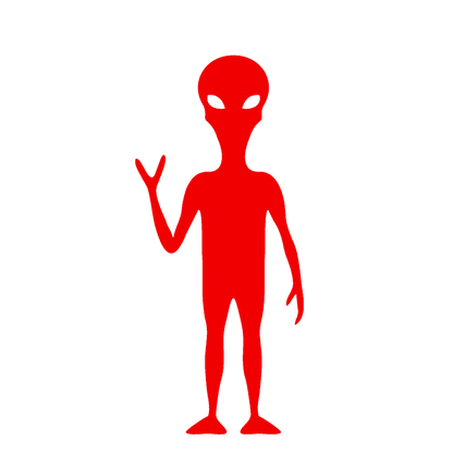 Alien Middle Finger Sticker