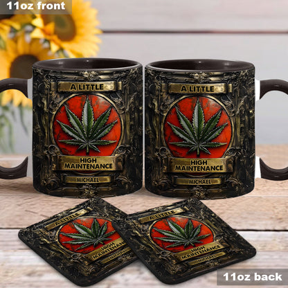 A Little High Maintenence - Personalized Weed Accent Mug