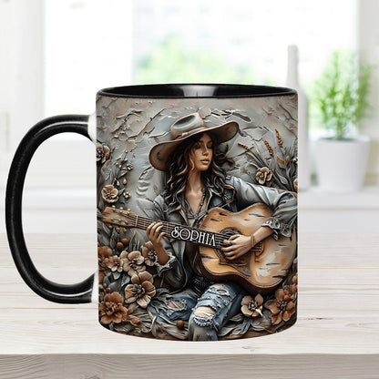 Gypsy Soul Guitar - Personalized Hippie Accent Mug
