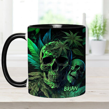 Cannabis Skull - Personalized Weed Accent Mug