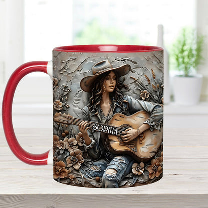 Gypsy Soul Guitar - Personalized Hippie Accent Mug