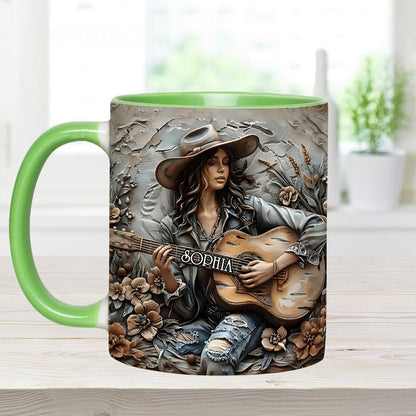 Gypsy Soul Guitar - Personalized Hippie Accent Mug