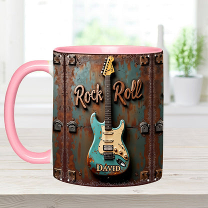 Rock & Roll - Personalized Guitar Accent Mug