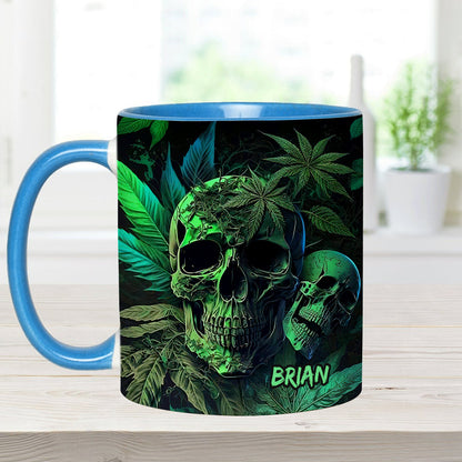 Cannabis Skull - Personalized Weed Accent Mug