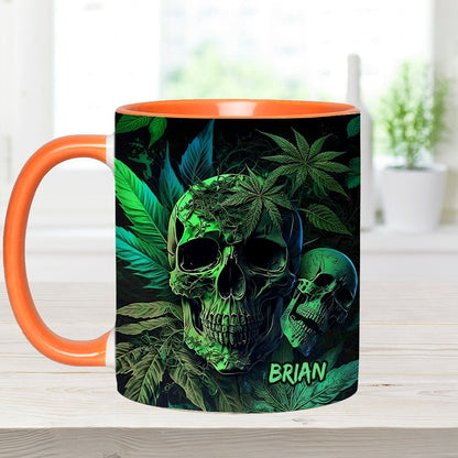 Cannabis Skull - Personalized Weed Accent Mug