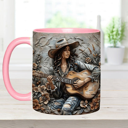 Gypsy Soul Guitar - Personalized Hippie Accent Mug