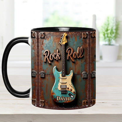 Rock & Roll - Personalized Guitar Accent Mug