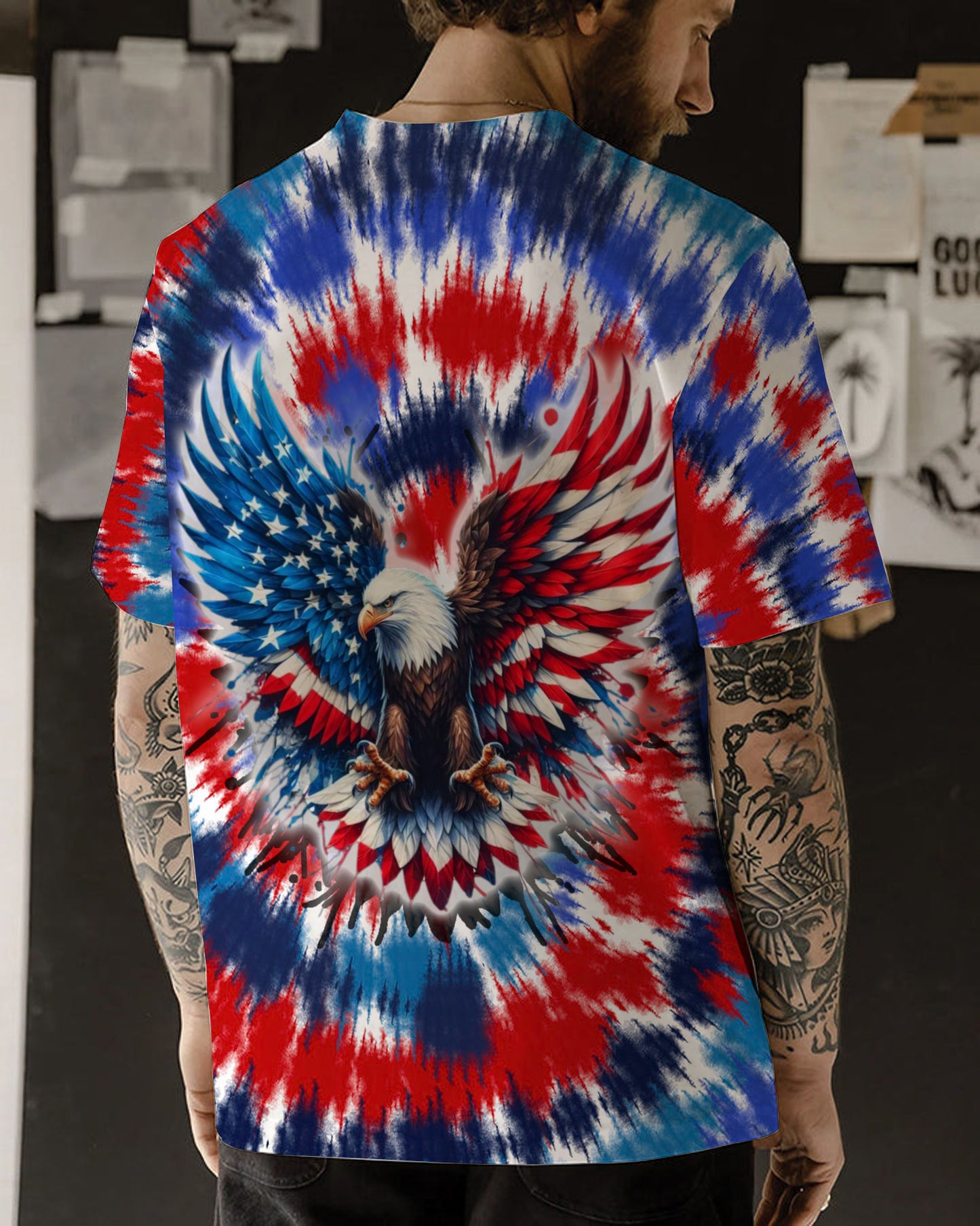 Eagle Patriotic - Personalized Eagle All Over Print Shirt