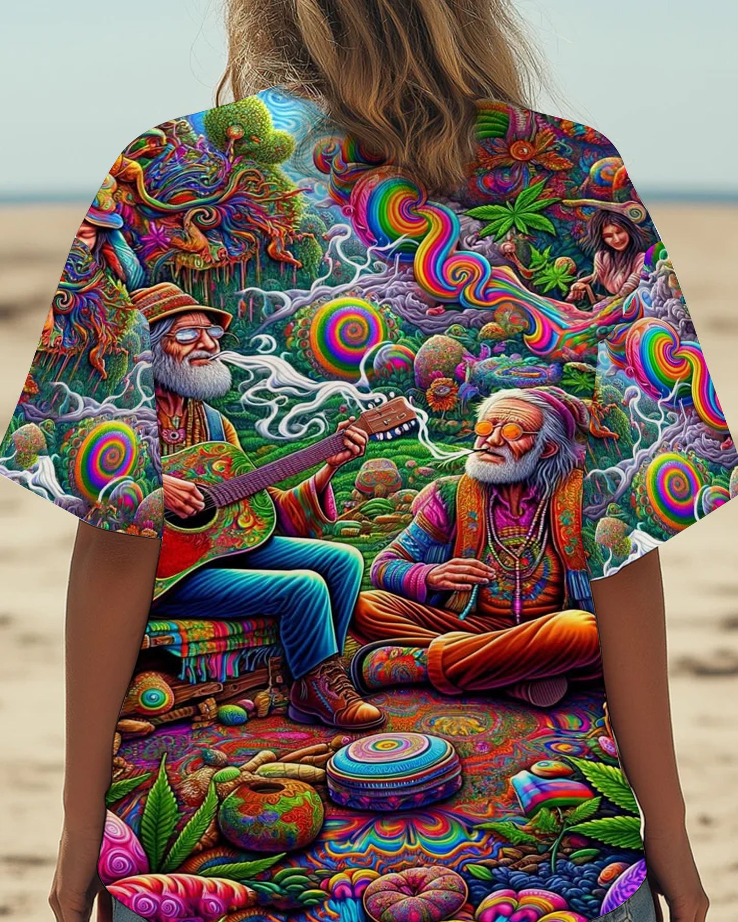 Psychedelic Hippie All Over Print Shirt