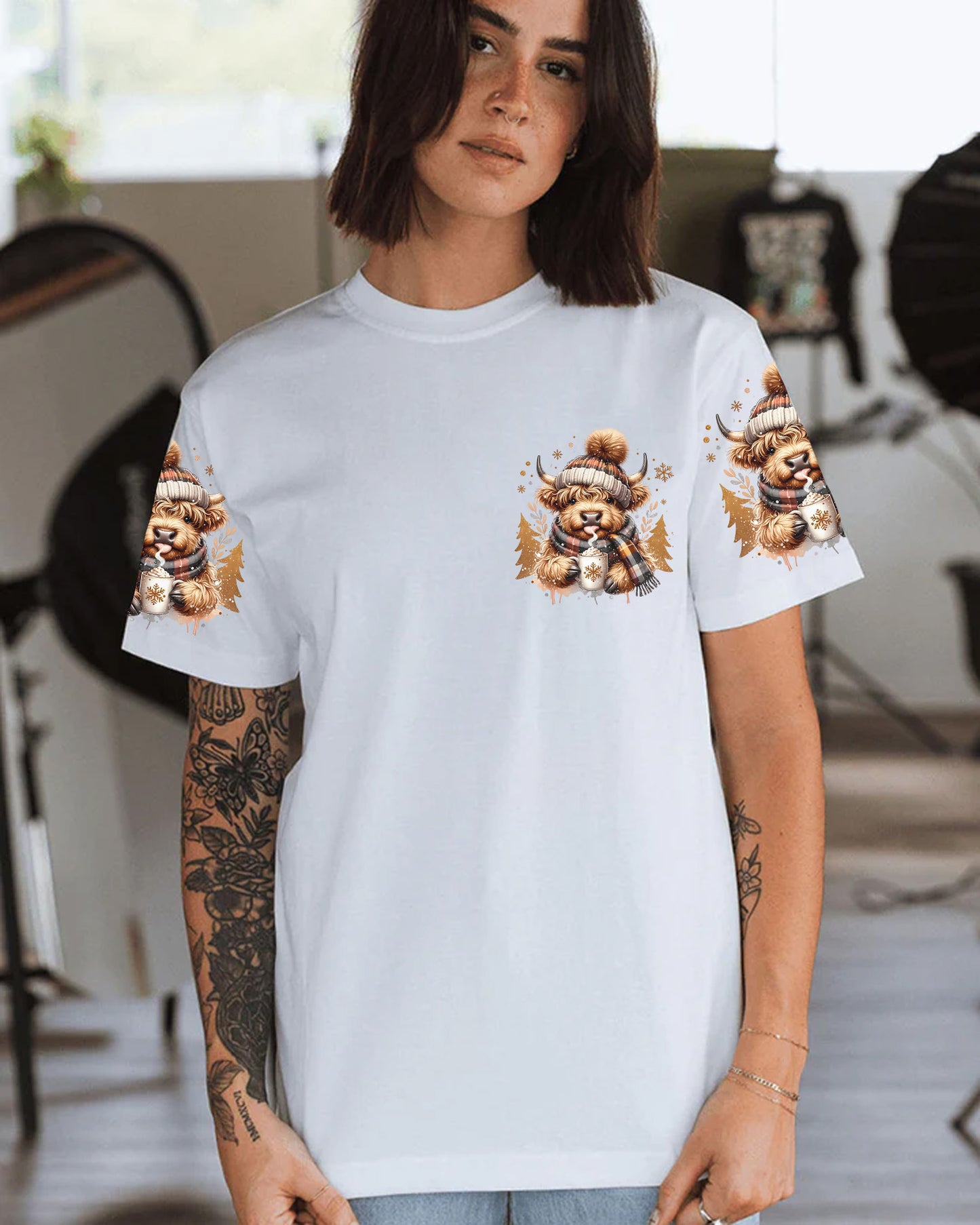 Cozy Highland Cow All Over Print Shirt