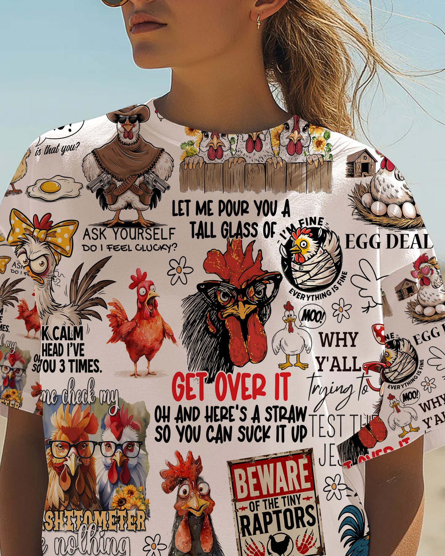 Funny Chicken - Chicken All Over Print