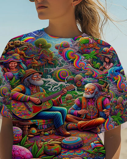 Psychedelic Hippie All Over Print Shirt