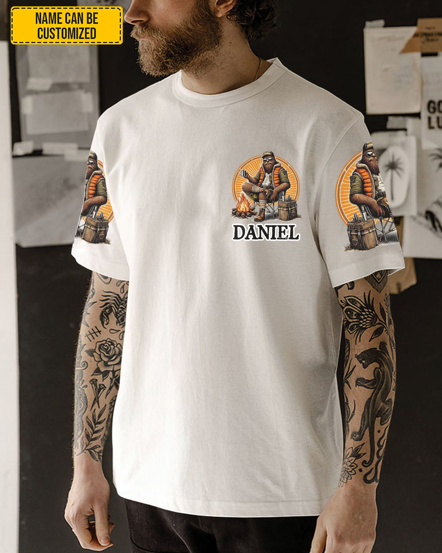 Fun Fact I Don't Care – Personalized Bigfoot All Over Print Shirt