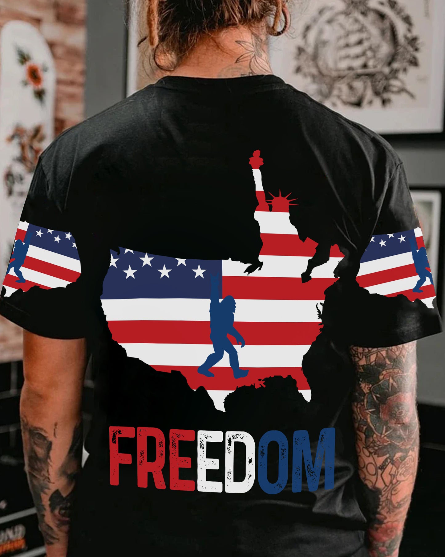 Bigfoot FREEDOM – Personalized Bigfoot All Over Print Shirt