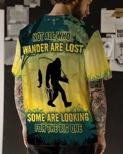 Bigfoot Fishing All Over Print Shirt