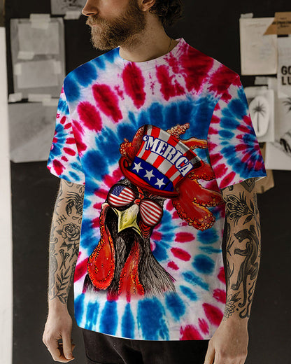 Chicken Rooster Patriotic - Personalized Chicken All Over Print Shirt