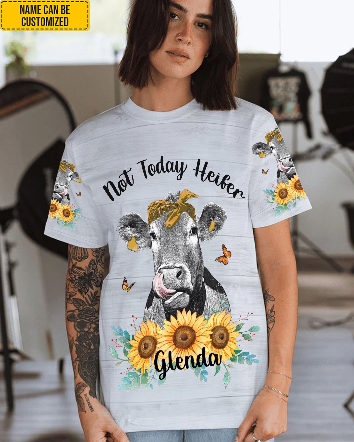 Not My Pasture - Personalized Cow All Over Print Shirt