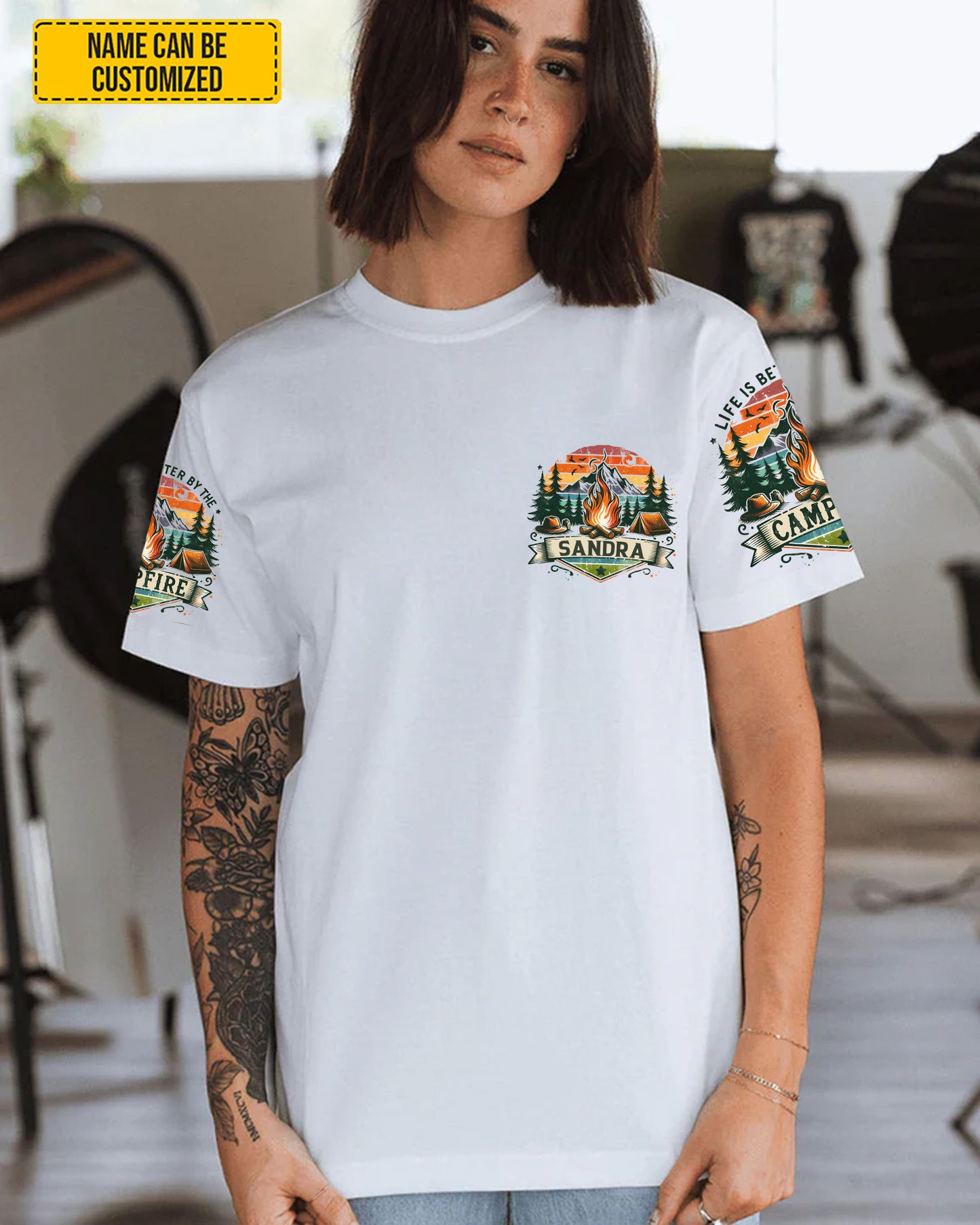 Personalized Life Is Better By The Campfire All Over Print Shirt