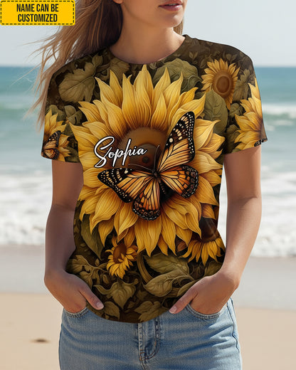 Beautiful Sunflower - Personalized All Over Print Shirt
