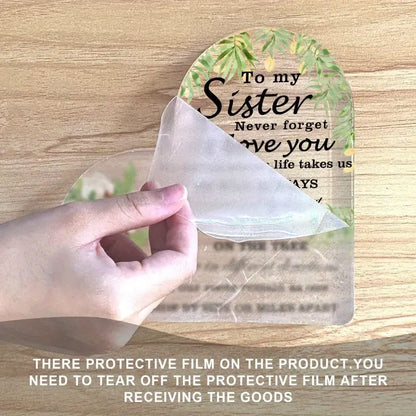 To My Sister Never Forget I Love You Acrylic Plaque - Gift For Sister