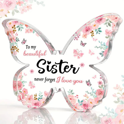 To My Beautiful Sister Acrylic Plaque - Gift For Sister