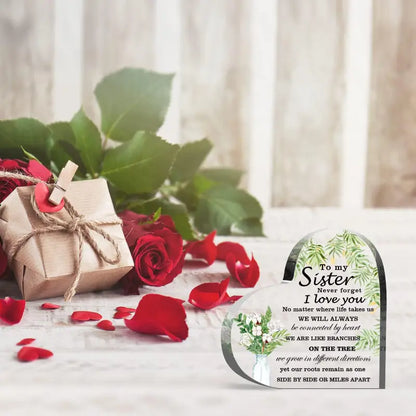 To My Sister Never Forget I Love You Acrylic Plaque - Gift For Sister