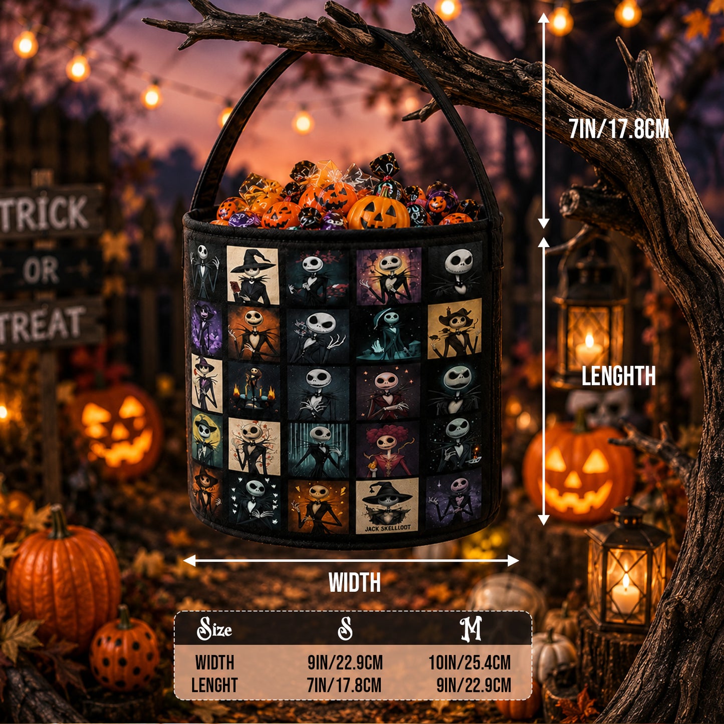 Halloween Skeleton Character Candy Basket
