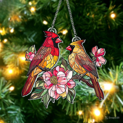 Cardinal Acrylic Window Hangings Decor