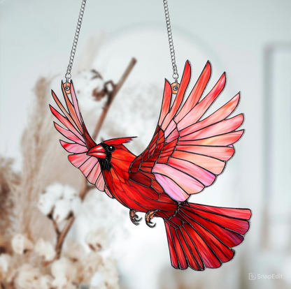 Cardinal Suncatcher Hangings Decor, Cardinal Acrylic Window