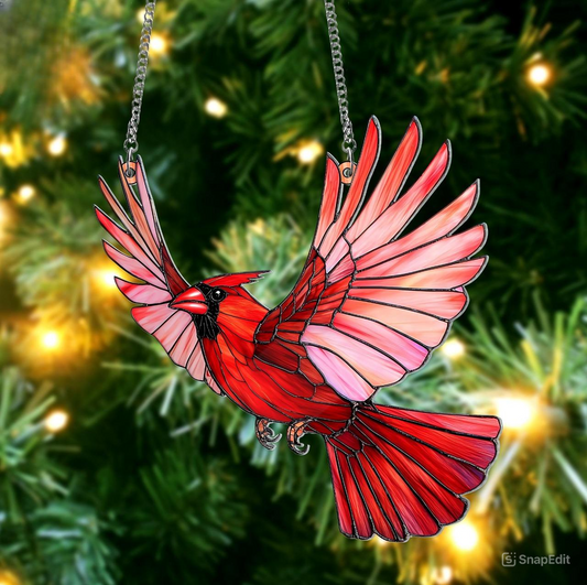 Cardinal Suncatcher Hangings Decor, Cardinal Acrylic Window