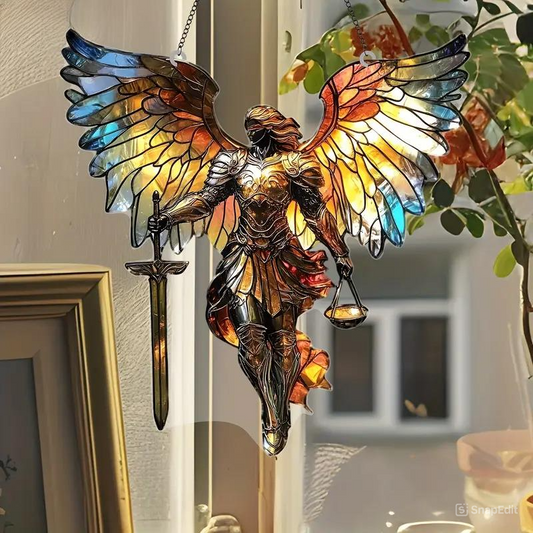Archangel Michael Warrior Acrylic Window Hangings