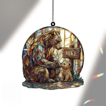 Baby Bear Personalized Stained Glass Suncatcher