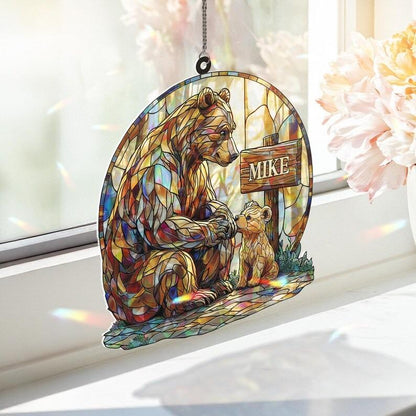 Baby Bear Personalized Stained Glass Suncatcher