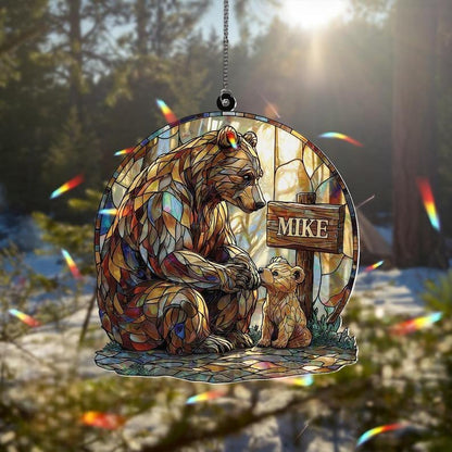 Baby Bear Personalized Stained Glass Suncatcher