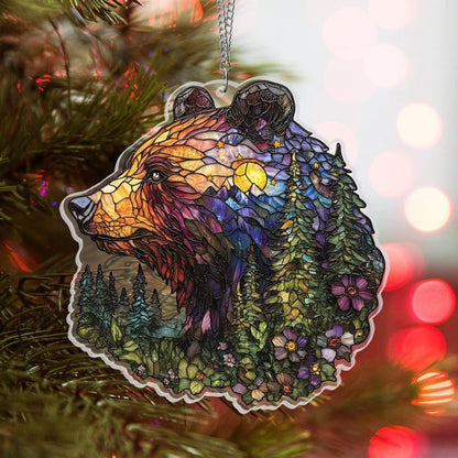 Bear Wildlife Stained Glass Suncatcher