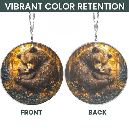 Mama Bear Stained Glass Suncatcher