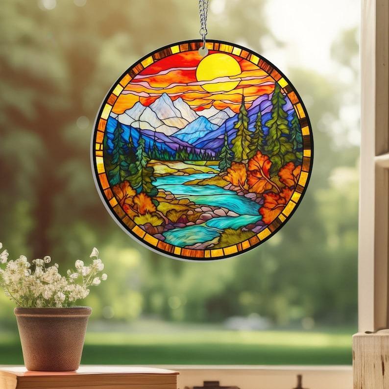 Smoky Mountains Acrylic Window Hanging