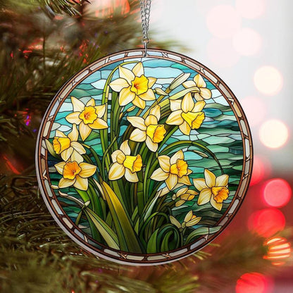 Daffodil Stained Glass Suncatcher