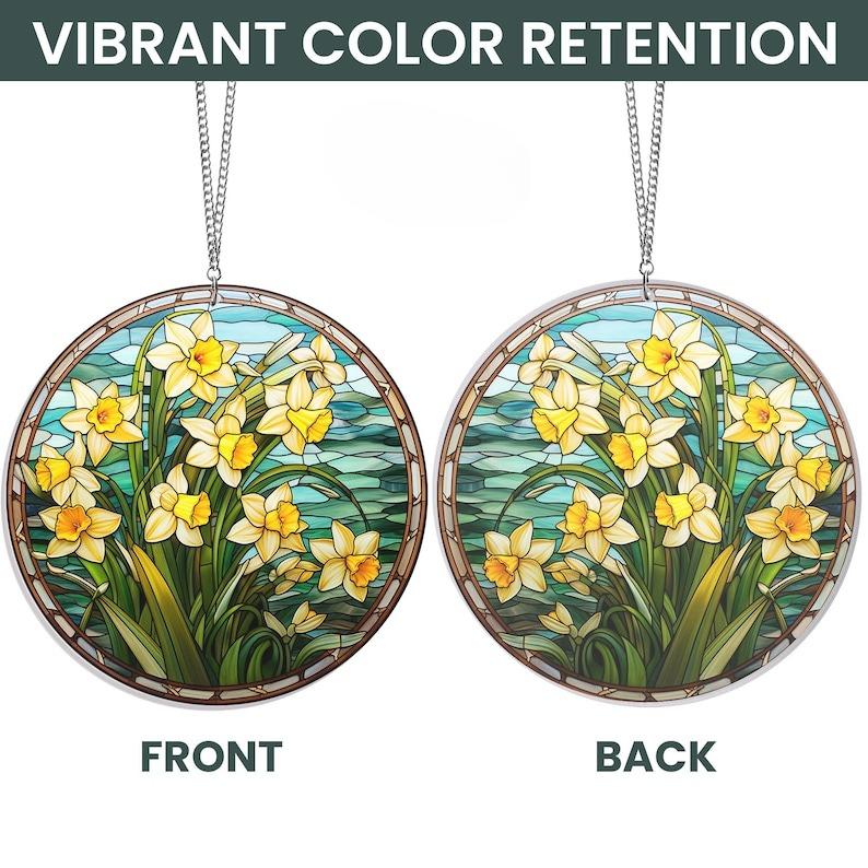 Daffodil Stained Glass Suncatcher