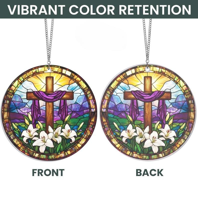 Christian Easter Stained Glass Suncatcher