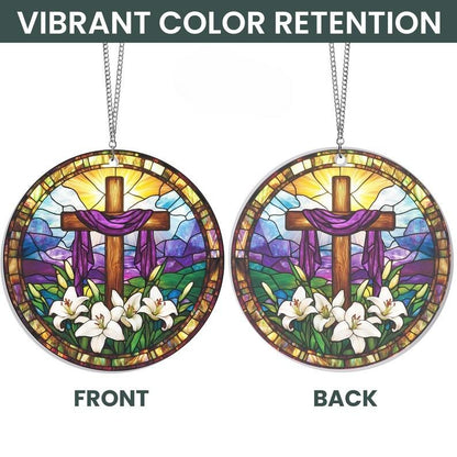 Christian Easter Stained Glass Suncatcher