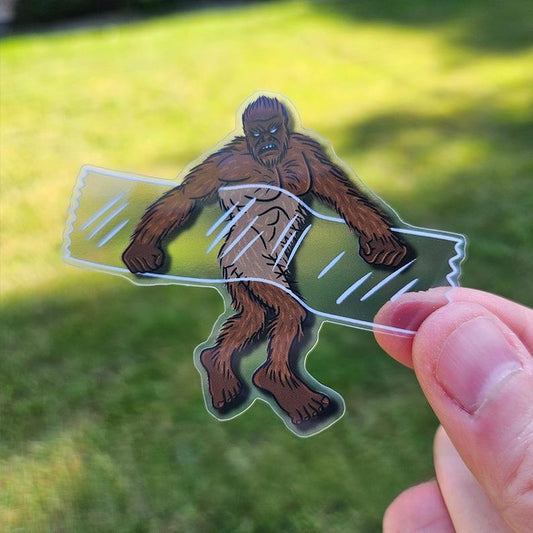 Bigfoot Caught On Tape Clear Stickers