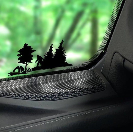 Peeking Bigfoot Windshield Stickers
