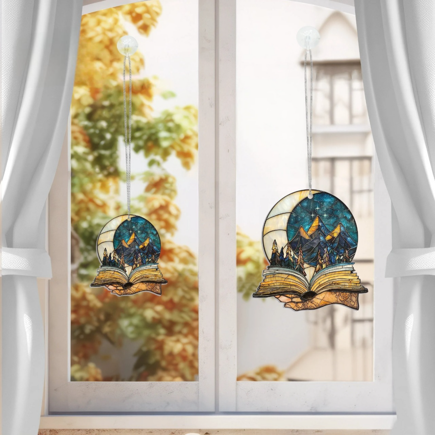 Night Court Suncatcher - Personalized Shape Stained Glass Suncatcher