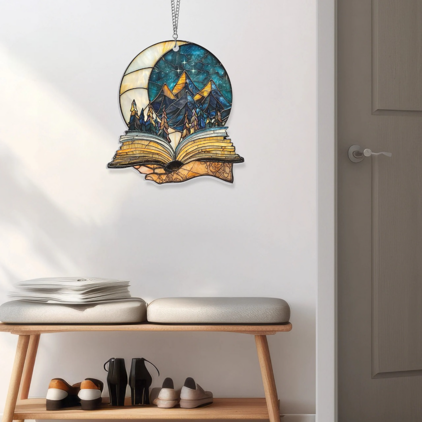 Night Court Suncatcher - Personalized Shape Stained Glass Suncatcher